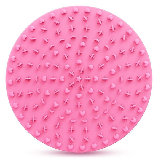 Norate Makeup Brush Cleaner, Make up Brush Cleaner Mat, Silicone Brush Cleaning Mat, Paint Cosmetic Brush Cleaner Pad with Suction Cup for Valentines Day, Stocking Stuffers for Women Moms Teen Girls