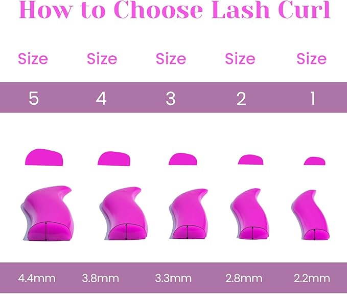 Libeauty Lash Lift Rods, Korean Glueless Lash Lift Pads, Designed for Open-eye Eyelash Lift, Self Adhesive Eyelash Perm Rods, Eyelash Lifting Tools & Supplies, 5 Sizes Pink