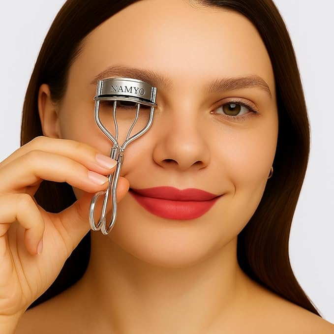 Obsidian Grey Edition Premium Eyelash Curler – Soft Grip. Precision Curl. Lasting Lift. Travel Friendly. Holiday Gift Ready Packaging. Extra Silicone Refills