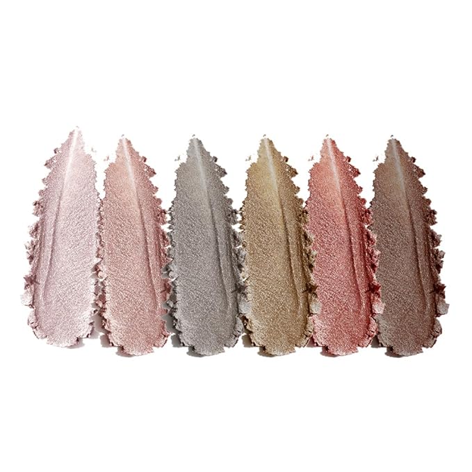 6-Color Glitter Eyeshadow Palette – High Pigment Shimmer Metallic Eye Shadow Kit, Long-Lasting Blendable Sparkle Shades for Daily Makeup, Party Glam, Festival & Creative Eye Looks 06#