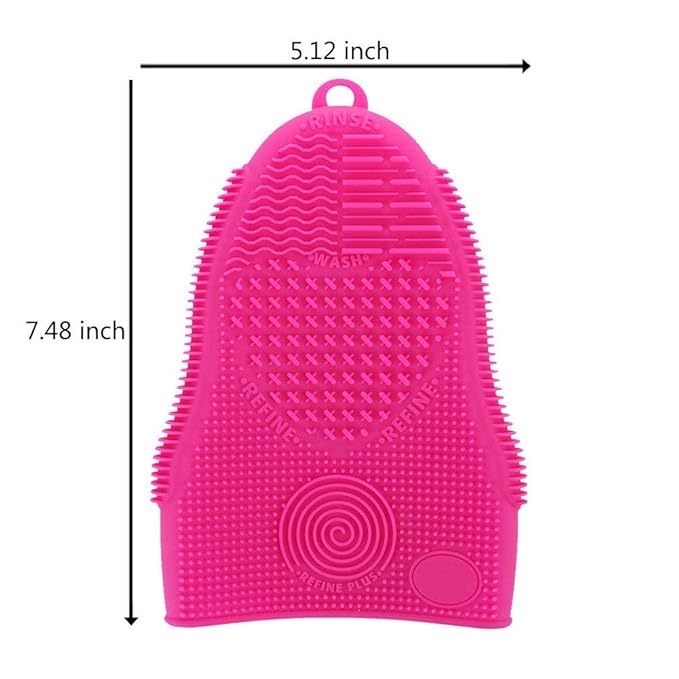 ScivoKaval Makeup Brush Cleaner Glove Mat Mitt Silicone Cosmetic Cleaning Scrubber Tool Face Brushes and Eye Brush Washing Pad Light Purple