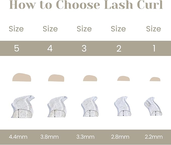 Libeauty Lash Lift Rods, Korean Glueless Lash Lift Pads, Designed for Open-Eye Eyelash Lift, Self Adhesive Eyelash Perm Rods, Eyelash Lifting Tools & Supplies, 5 Sizes Clear