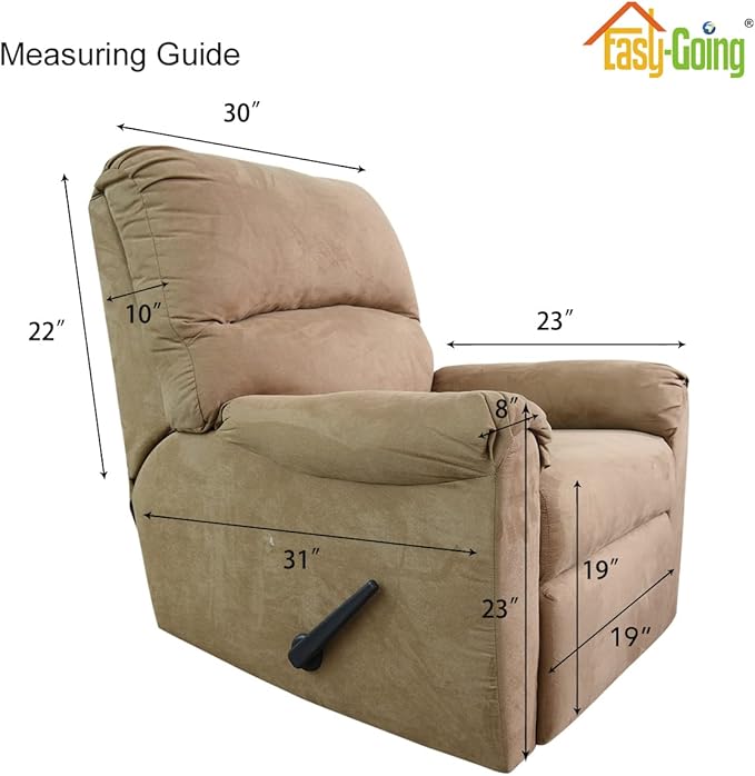 Easy-Going Recliner Sofa Slipcover Reversible Sofa Cover Water Resistant Couch Cover Furniture Protector with Elastic Straps for Pets Kids Children Dog Cat (Recliner, Light Gray/Ivory)