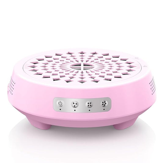 Professional Nail Dust Collector, Quiet Nail Vacuum Cleaner Machine with Reusable Filter, Powerful Suction Nail Tech Dust Fan for Acrylic Gel Nails Art Polishing, Manicure Pedicure Salon Home, Pink