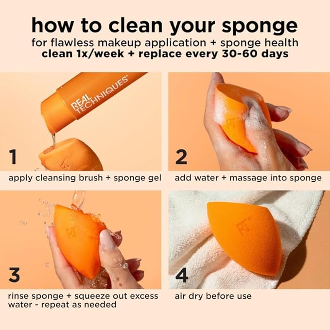 Real Techniques Miracle Deep Cleansing Gel, Makeup Brush & Sponge Cleaner Shampoo for Makeup Tools, Vegan & Cruelty-Free, 4 fl. oz./118 ml Bottle