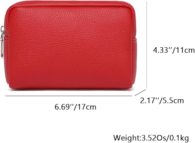 Makeup Bag Large Capacity Women's Classic Black Wash Bag Adjustable Partition Wash Brush and Cosmetic Carrying Bag (Pomegranate Red)