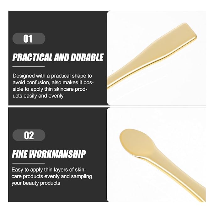 10Pcs Facial Mask Spoons Abs Cosmetic Cream Spatulas Mini Skincare Tools for Even Application Mixing Sampling Eye Cream