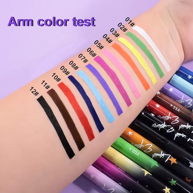 evpct Brown Matte Liquid Eyeliner Waterproof Smudge Proof, Brown Eye Liner Liquid Liner for Face Body Paint, Long-lasting Eyeliner Waterline Thin Quick-dry Eyeliners Pencil Eye Makeup Stay all Day