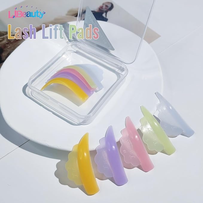 Libeauty Lash Lift Pads Crown Reusable Silicon Eyelash Lift Shield Lash Perm Rod Lash Lifting Shield DIY Use at Home or Salon Lash Perming Tool