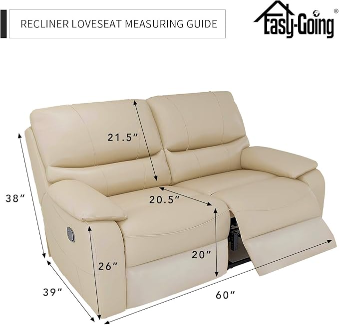 Easy-Going 6 Pieces Recliner Loveseat Stretch Sofa Slipcover Sofa Cover Furniture Protector Couch Soft with Elastic Bottom Kids, Spandex Jacquard Fabric Small Checks Natural