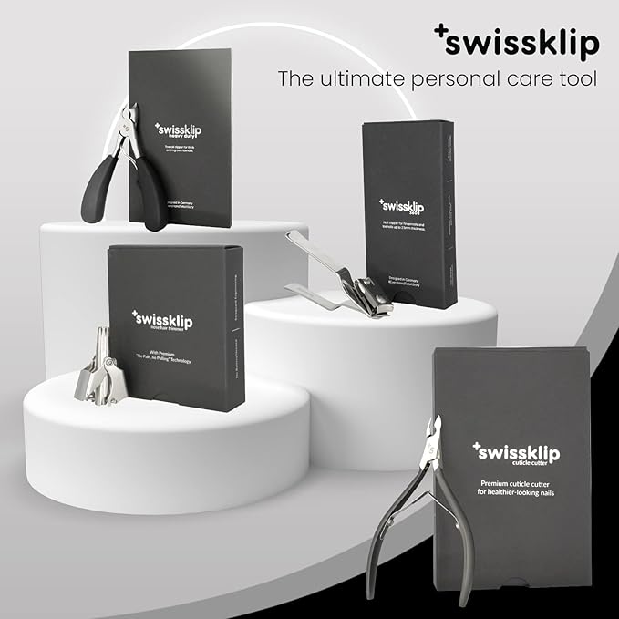 Swissker by Swissklip Cuticle Trimmer I Best Cuticle Remover I Cuticle Nippers, Cutter, Scissors I Nail Nipper used along with Cuticle Pusher Tool, Cuticle Clippers, Nail Cuticle Trimmer (Pack of 3)