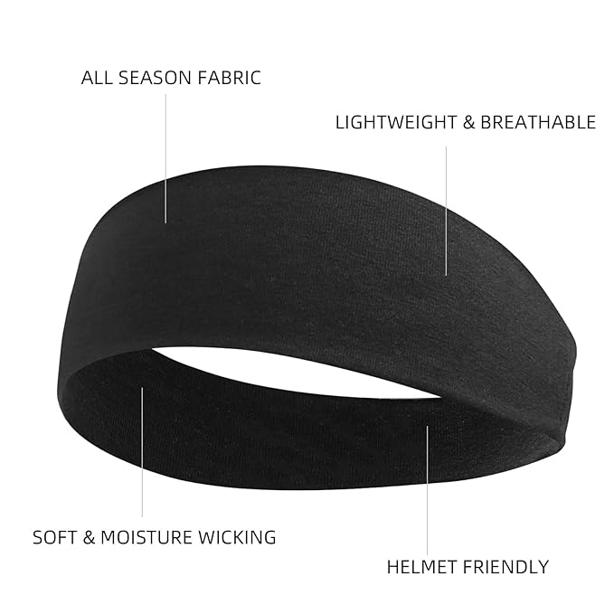 Elastic Non-Slip Soft Cloth Fabric Women's Headbands 16 Pack - Yoga, Running, Sports Hair Accessories in Black, Brown, Beige, Thick