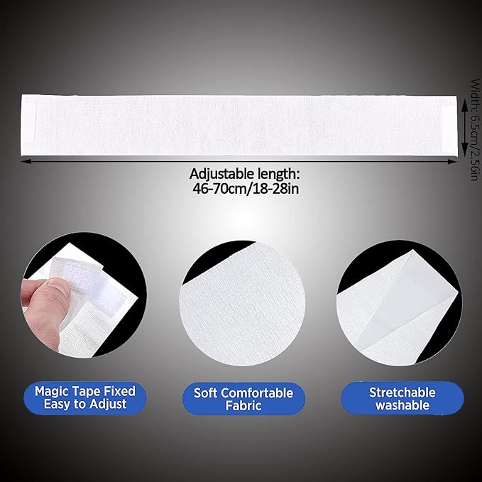 200 Pieces Disposable Facial Headbands for Women Individual Wrapped Elastic Makeup Head Band Headwraps for Facials Skincare Spa