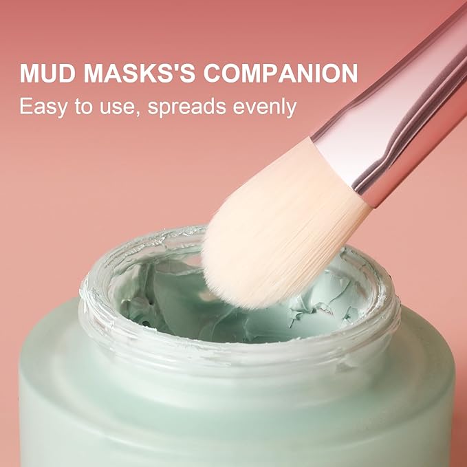 Facial Mask Application Brush，Soft Bristle Face Mask Applicator | Skincare Enhancer | Cosmetic Tools with Fiber Brush Head for Mud, Clay Mask, DIY, Gels, Modeling Mask, Body Lotion, and BB Cream
