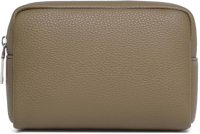 Makeup Bag Large Capacity Women's Classic Black Wash Bag Adjustable Partition Wash Brush and Cosmetic Carrying Bag (Tea Color)