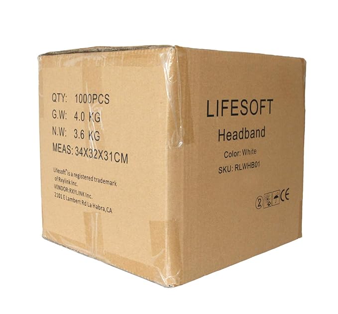 Disposable Facial Spa Headbands Individual Wrapped Case of 1000