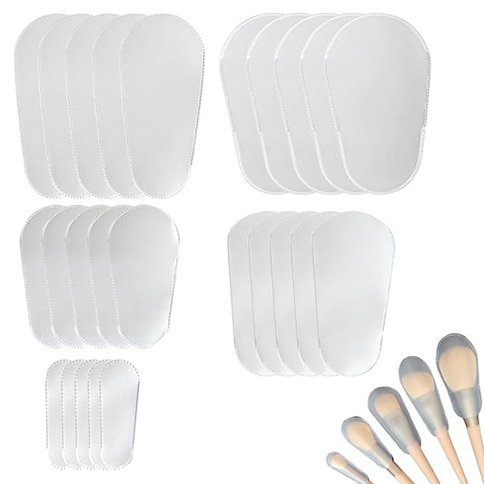 25 Pcs Waterproof Makeup Brush Covers, 5 Sizes Dustproof Cosmetic Brush Protectors For Travel, Storage & Daily Use - Lightweight And Durable Plastic Brush Sleeves
