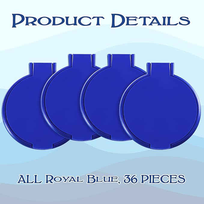 36 Pcs Compact Mirror Bulk Portable Round Makeup Mirror Mini Foldable for Purse Women Travel Daily Use Mother‘s Day Gifts (Royal Blue)