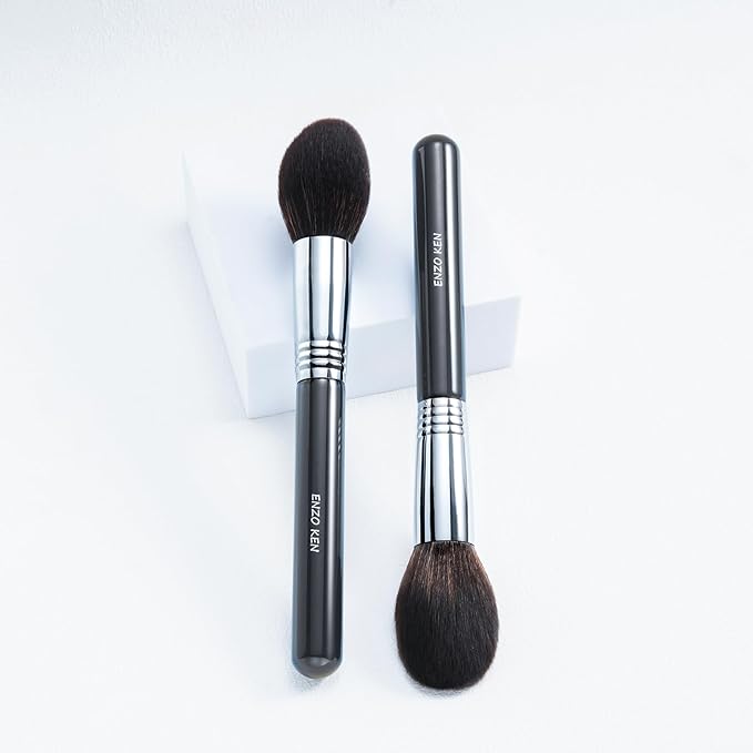 ENZO KEN Powder Brush, Highlighting Brush, Contour Brushes, Face Blending Brush, Fluffy Blush Brush for Cheeks, Nose Highlighter Brush. (908B)