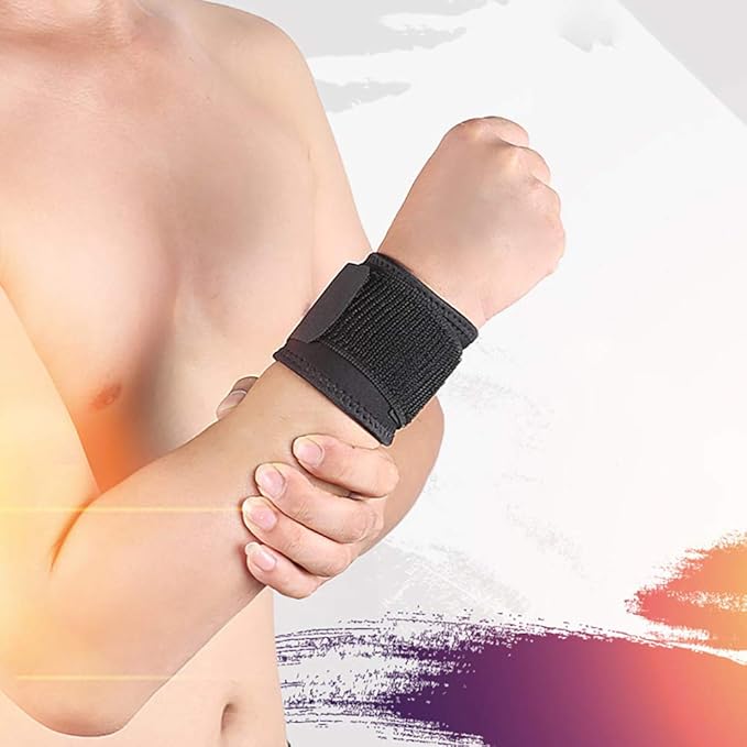 Wrist Brace, Compression Wrist Strap Support Wrist for Men & Women, Youth & Elderly, Boys& Girls, One Size Adjustable, Sports Wristband 1 PCS (Blue)
