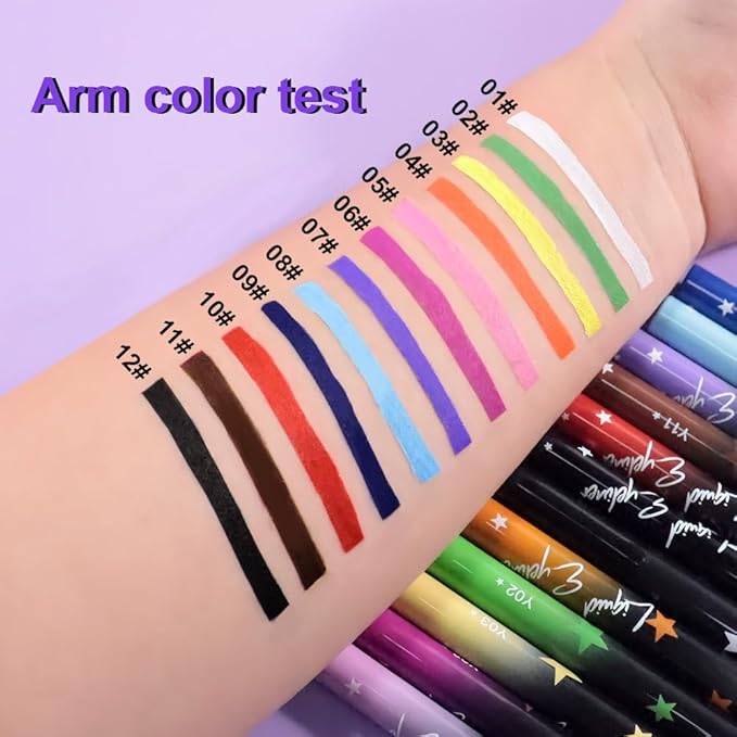 evpct Sky Blue Matte Liquid Eyeliner Waterproof Smudge Proof, Blue Eye Liner Liquid Liner for Face Body Paint, Long-lasting Eyeliner Waterline Thin Quick-dry Eyeliners Pencil Eye Makeup Stay all Day
