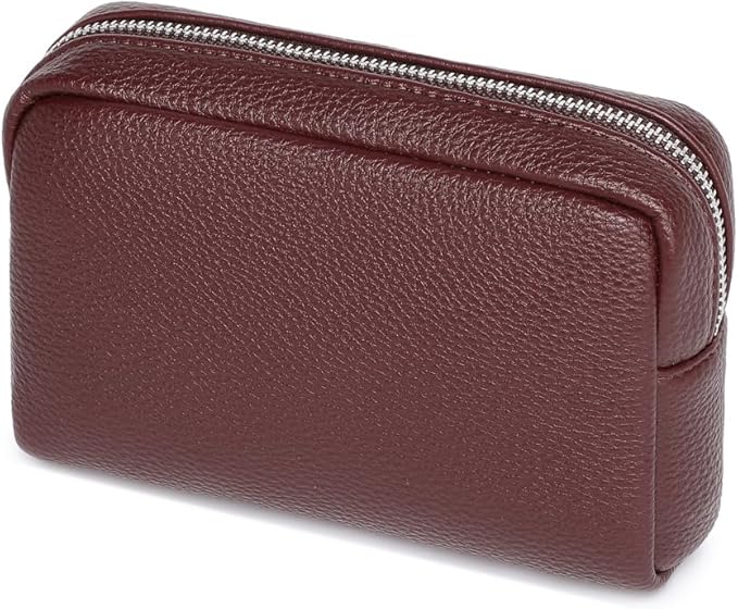 Makeup Bag Large Capacity Women's Classic Black Wash Bag Adjustable Partition Wash Brush and Cosmetic Carrying Bag (Caramel Color)