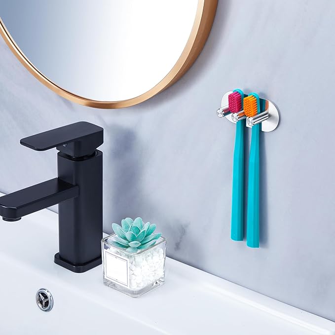 Electric Toothbrush Head Holder for Bathroom Shower, Toothbrush Holders Wall Mounted, Tooth Brushing Holder, Self Adhesive Toothbrush Storage Organizer Toothbrush & Razor Holder (Small)
