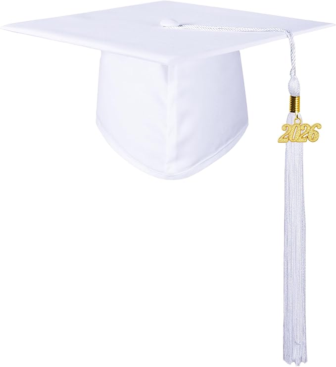 GraduationMall Matte Graduation Cap with 2026 Tassel for High School & Bachelor