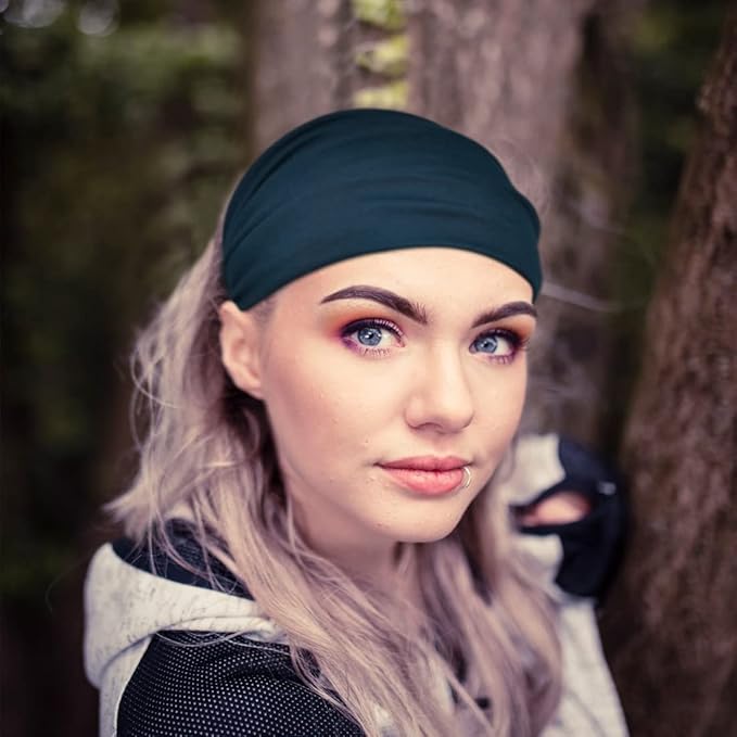 Wide Boho Headbands for Women Fashion Knotted Headband Yoga Workout Hair Accessories African Head Wrap 4 Pack
