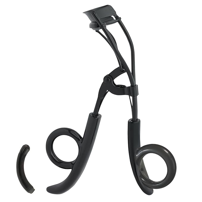 JAPONESQUE Pro Performance Lash Curler with Natural Arch for Sweeping Volume on Natural or False Lashes, Holds Curl for up to 8 Hours, Includes 1 Refill Pad