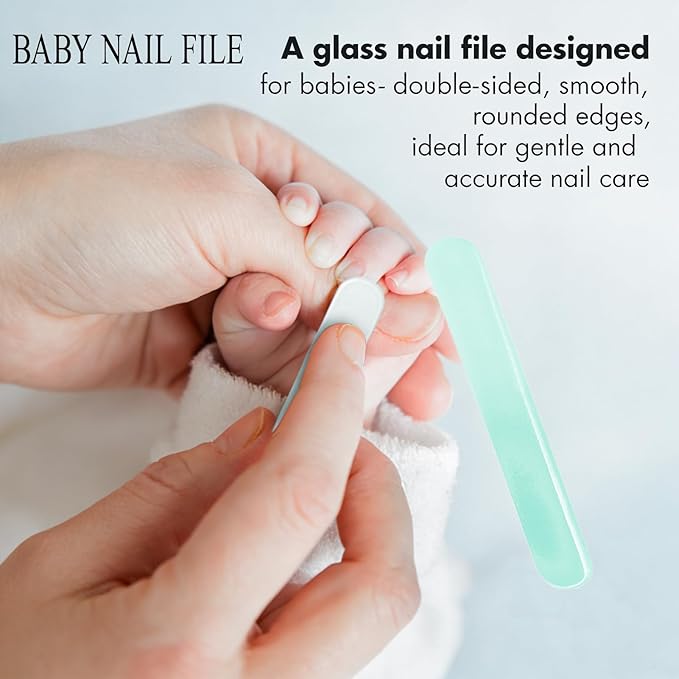Baby Nail Kit, Baby's Manicure Kit and Pedicure kit with Cute Owl Shape Case Nail Clipper, Scissor, Nail File & Tweezer for Newborn, Infant & Toddler, Mothers Day Gifts(Green)