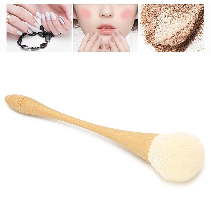 FILFEEL Nail Dust Brush, Nylon Hair Nail Cleaning Brushes, Blush Brush Makeup Tool, Nail Dusting Brush With Wooden Handle