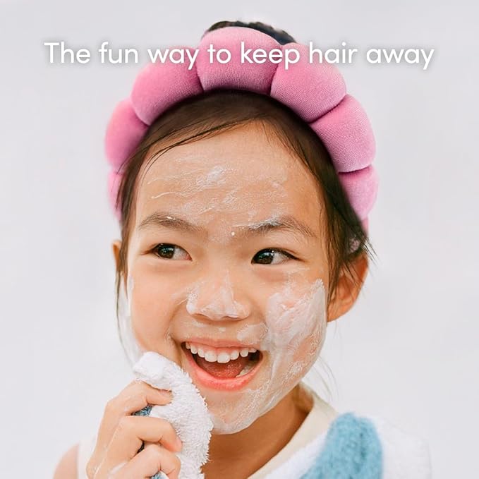 Evereden Kids Spa Headband: Soft, Adorable Terry Fabric Spa Headbands for Girls - Stylish Sponge Fabric Headbands for Face Washing, Putting on Face Paint, or Just Having Fun