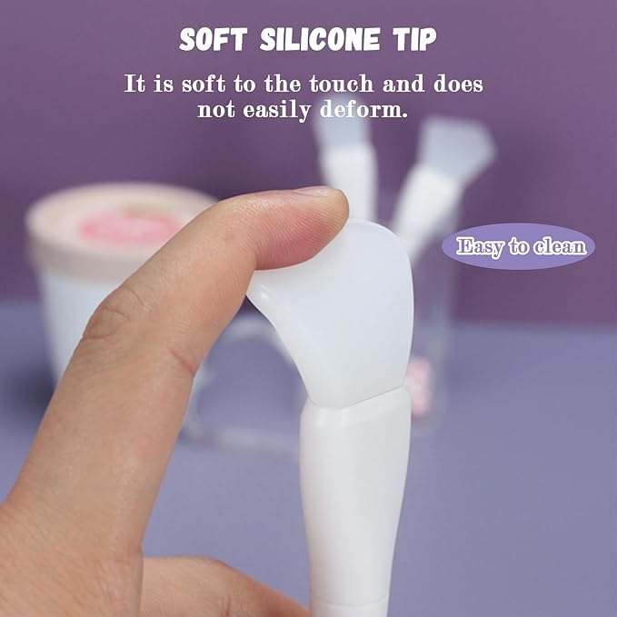 10 Pcs Silicone Face Mask Brush,makeup spatula,mask applicator tool, Applicable to facial mask mud, mud facial mask DIY、 Styling facial mask, body cream and BB cream US246