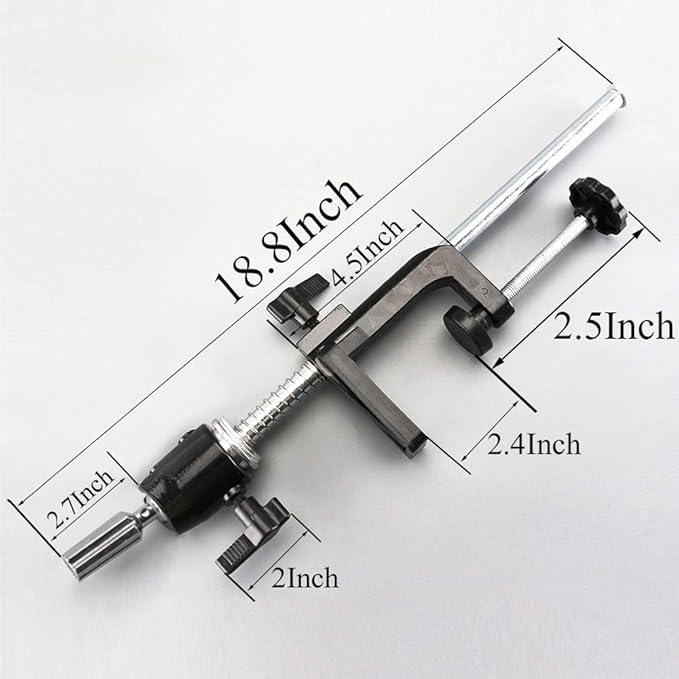 Scalable Wig Stand C Clamp Wig Head Stand Metal Mannequin Head Stand Holder Adjustable Height C-Clamp Table Stand Holder for Wig Doll Head