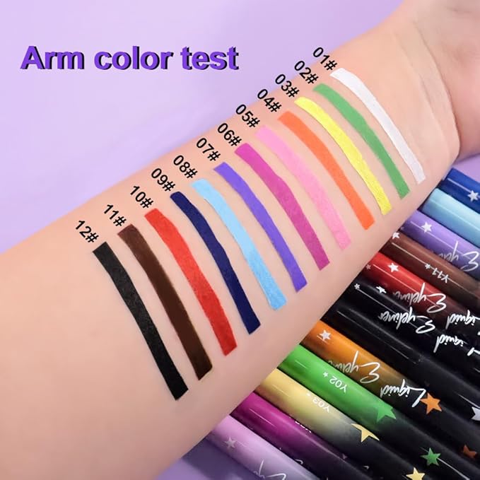 evpct Orange Matte Liquid Eyeliner Waterproof Smudge Proof, Orange Eye Liner Liquid Liner for Face Body Paint, Long-lasting Eyeliner Waterline Thin Quick-dry Eyeliners Pencil Eye Makeup Stay all Day
