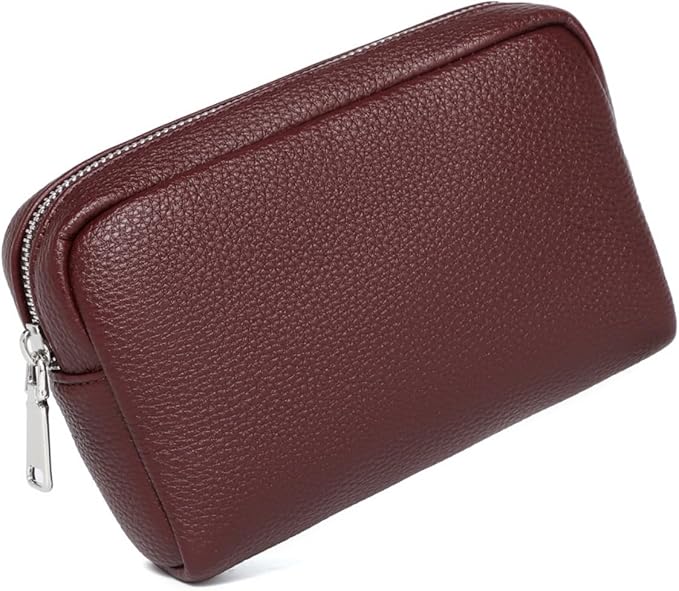 Makeup Bag Large Capacity Women's Classic Black Wash Bag Adjustable Partition Wash Brush and Cosmetic Carrying Bag (Caramel Color)