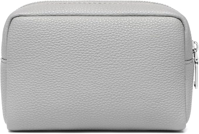 Makeup Bag Large Capacity Women's Classic Black Wash Bag Adjustable Partition Wash Brush and Cosmetic Carrying Bag (PU/Shark Gray)