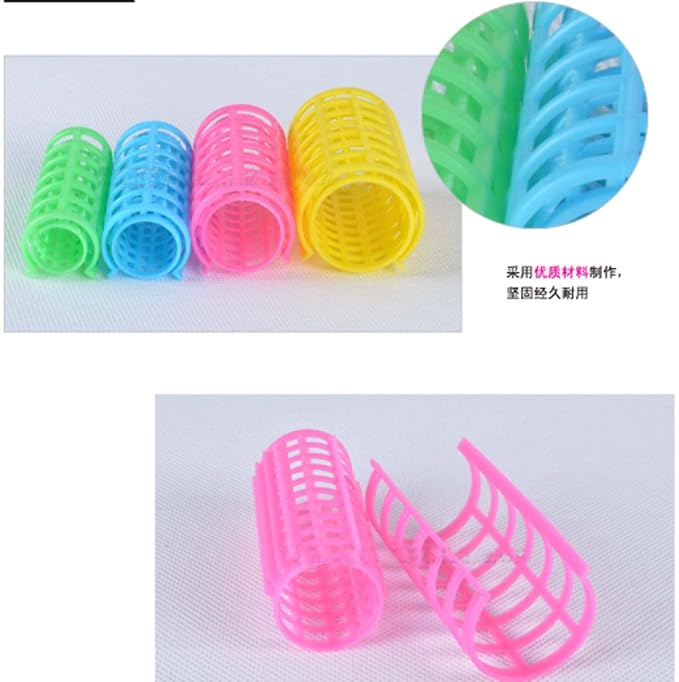 Plastic DIY Rollers Heatless Hair Curlers Hair Clips Styling Hairdressing for Long Hair (20 Pcs)