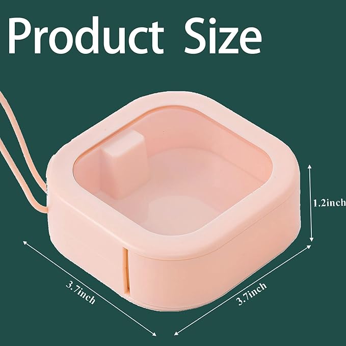 2pcs Hair Tie Organizer,Portable Travel Qtip Holder,Bathroom Storage Organizer Qtip Dispenser Cotton Swabs Dispenser Kids Hair Accessory Box with Lid for Bathroom,Desktop Organizer(2 Pcs Pink)