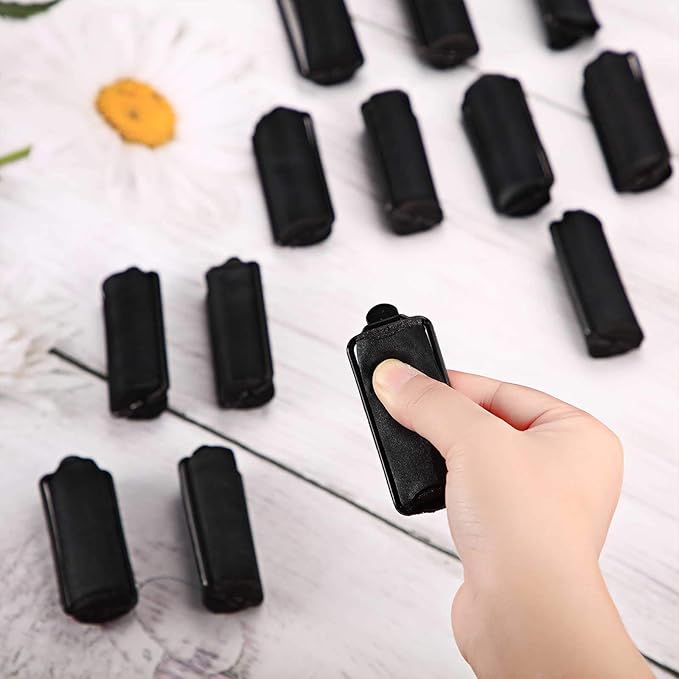 WILLBOND 40 Pieces Sponge Hair Rollers 1 x 2.6 Inch Satin Rollers for Black Hair Soft Curler Flexible Styling Wave Curlers for Hairdressing Styling