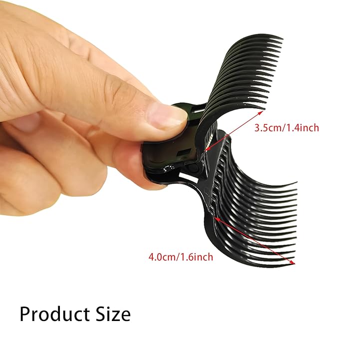 18pcs Hot Roller Clips Hair Curler Claw Clips Replacement Hair Section Styling(Black)