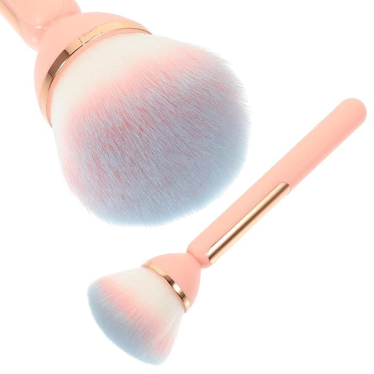 Nail Dust Brush Portable Makeup Brush for Loose Powder and Blush with Soft Handle Compact Size for Nail Art and Makeup Application