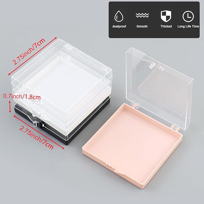12PCS Press On Nail Storage Box,Empty Plastic Nail Case Storage Display Box for False Fake Nails Press on Nails Packaging Organizer Business Home Nail Salon Use