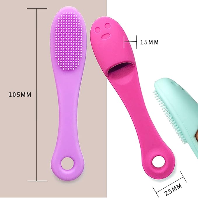5-Pack Soft Silicone Manual Facial Cleansing Brushes, Face Scrubber Cleanser Brush for Gently and Effectively Cleaning, Removing Blackheads and Massaging