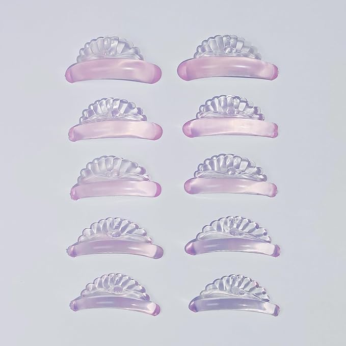 Libeauty Lash Lift Pads 10 Pcs/5 Sizes New Shell Shape Lash Lift Rods Reusable Silicon Lash Lift Shields DIY Use at Home or Salon Eyelash Lift Tools