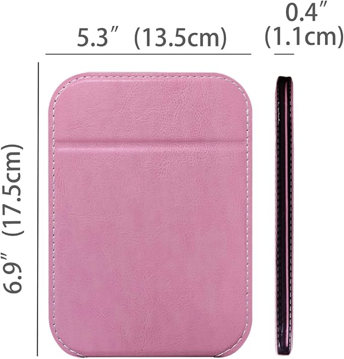 Travel Mirror for Desk, 5.3×6.9” Adjustable Rectangle PU Edge Covering Pink Foldable Desk Mirror with Stand for Travel Camping Home (Pink)