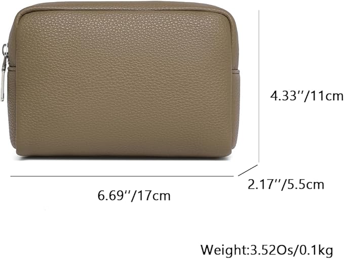 Makeup Bag Large Capacity Women's Classic Black Wash Bag Adjustable Partition Wash Brush and Cosmetic Carrying Bag (Tea Color)