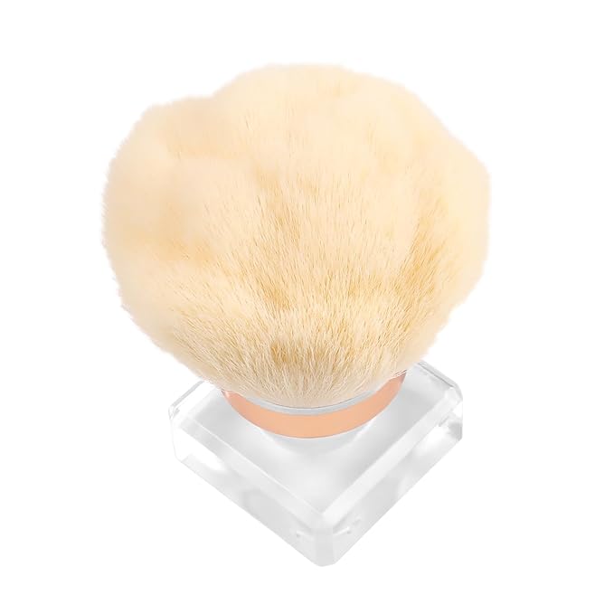 ANGNYA Dust Brush for Acrylic Nails - White Rose Soft Nail Art Powder Remover and Makeup Brush - Manicure Clean Up Tool