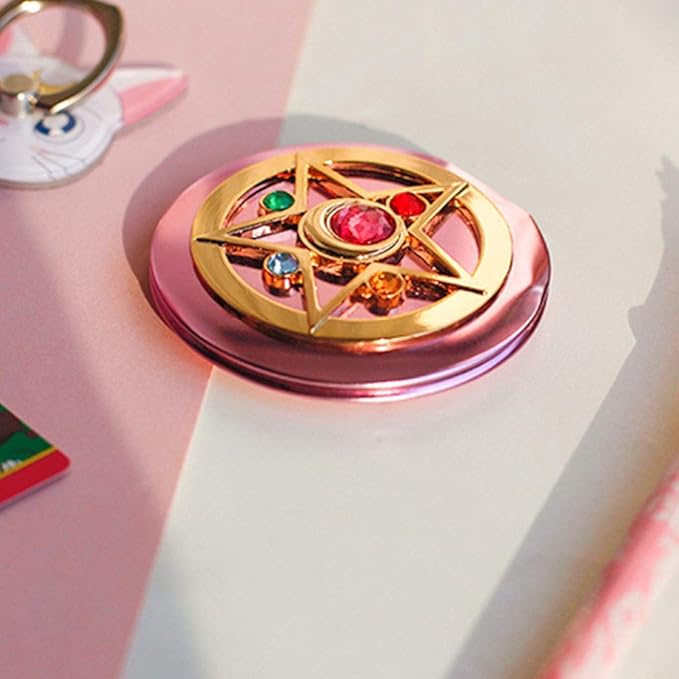 SHOWLOUE Makeup Compact Mirrors, Personal Makeup Mirror Portable Travel Handheld Foldable Double Sided Mirror